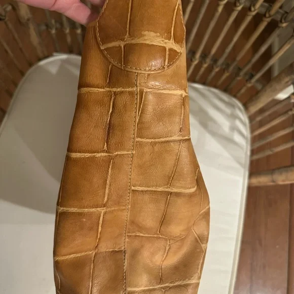 Dooney & Bourke Caramel Croc-Embossed Shoulder Bag - Picture 5 of 11